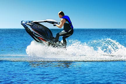 Many people like to do tricks on jet skiis like the one seen in this picture; however, these tricks often lead to injuries and boating accidents. Contact a Kenner boating accident lawyer or Louisiana jet ski lawyer today.